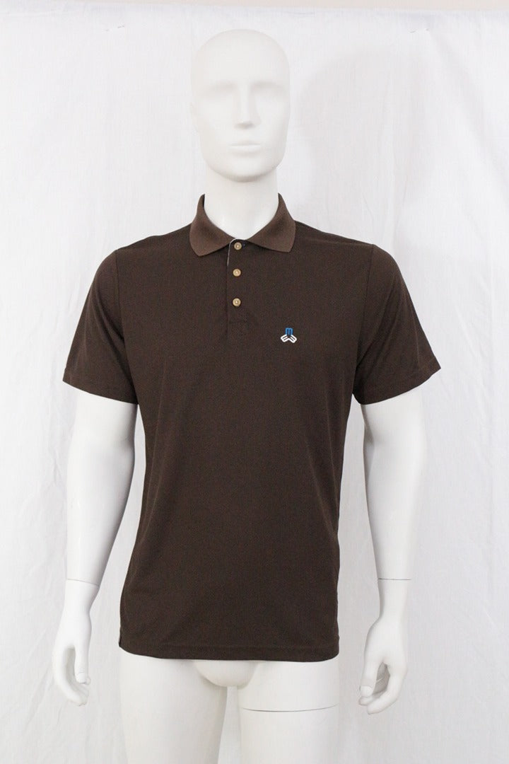 Polo marron Ludwig Maul homme coupe droite polyester 48 - Neuf avec étiquette 1