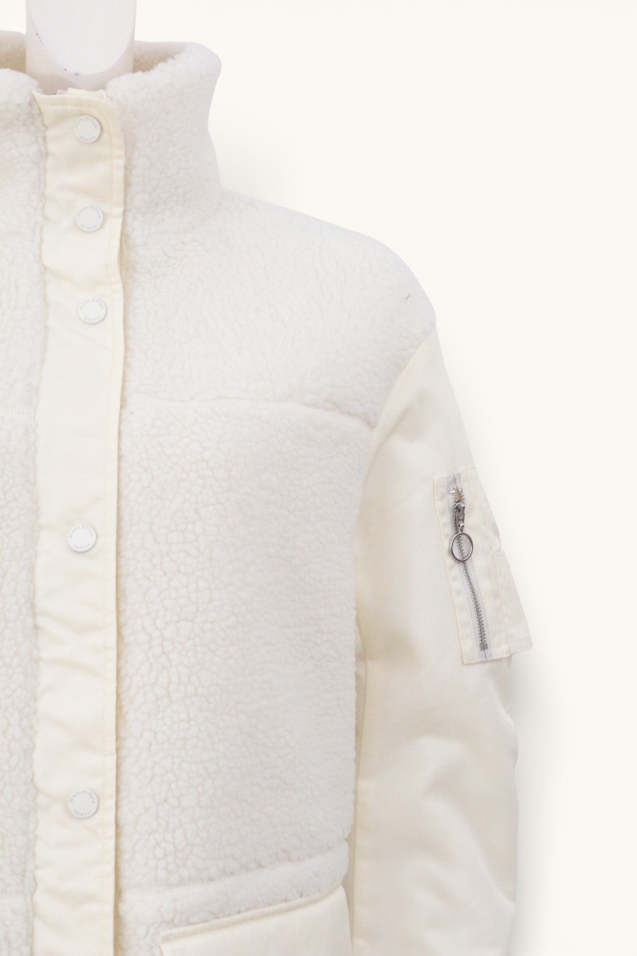 Marc O'Polo – Teddy-Mantel – Polyester – Gebrochenes Weiß 3