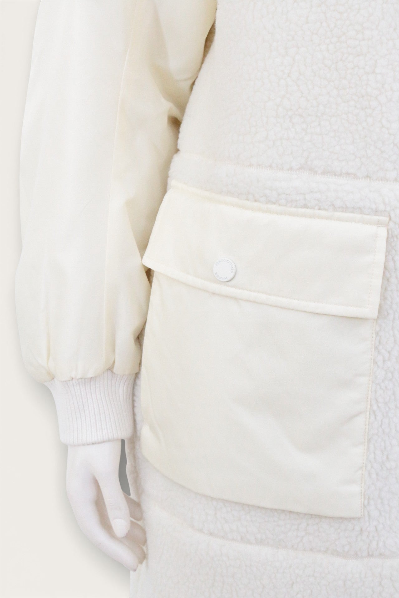 Marc O'Polo – Teddy-Mantel – Polyester – Gebrochenes Weiß 6