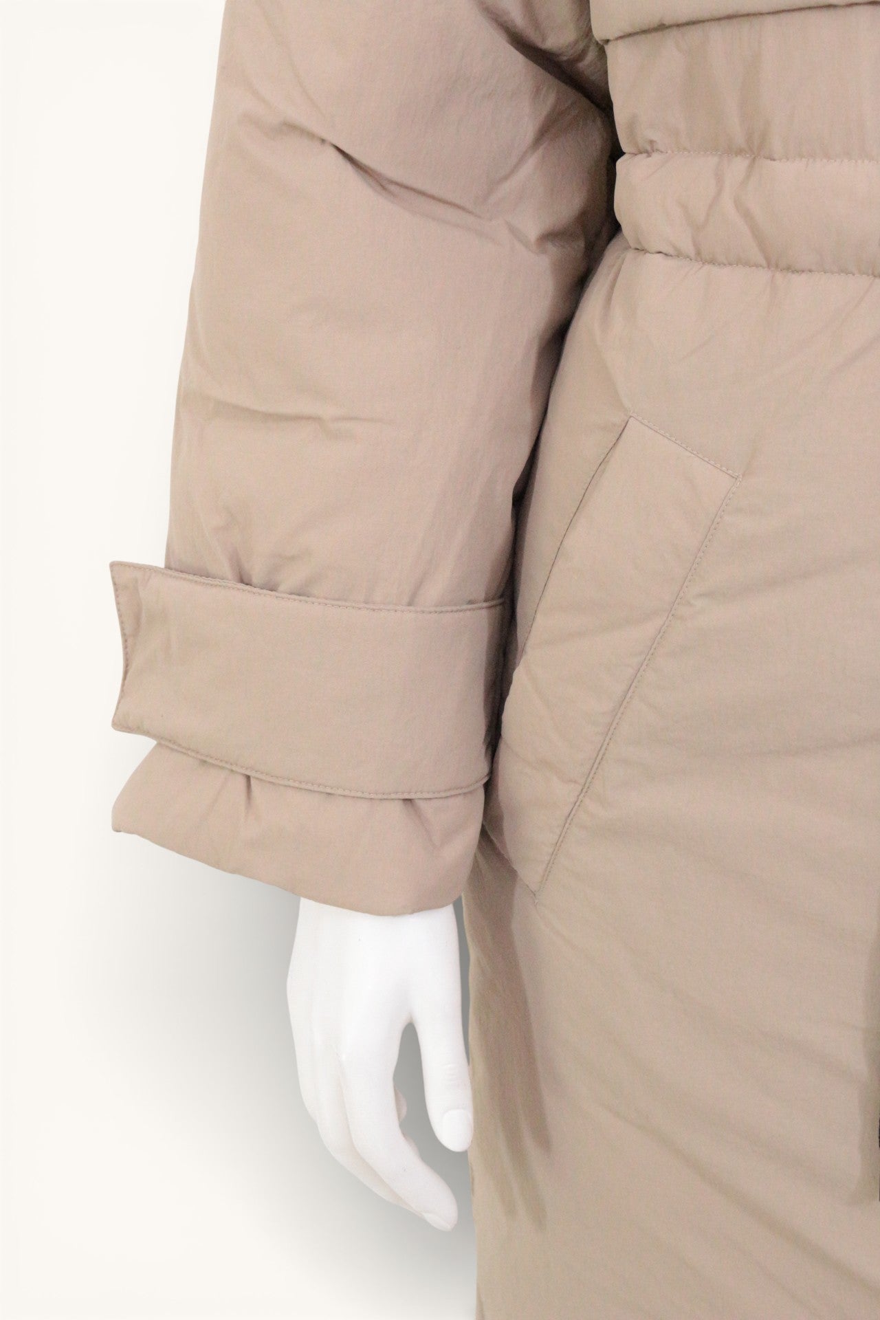 Marc O'Polo – Langer Daunenmantel – Polyamid, Polyester – Beige 3