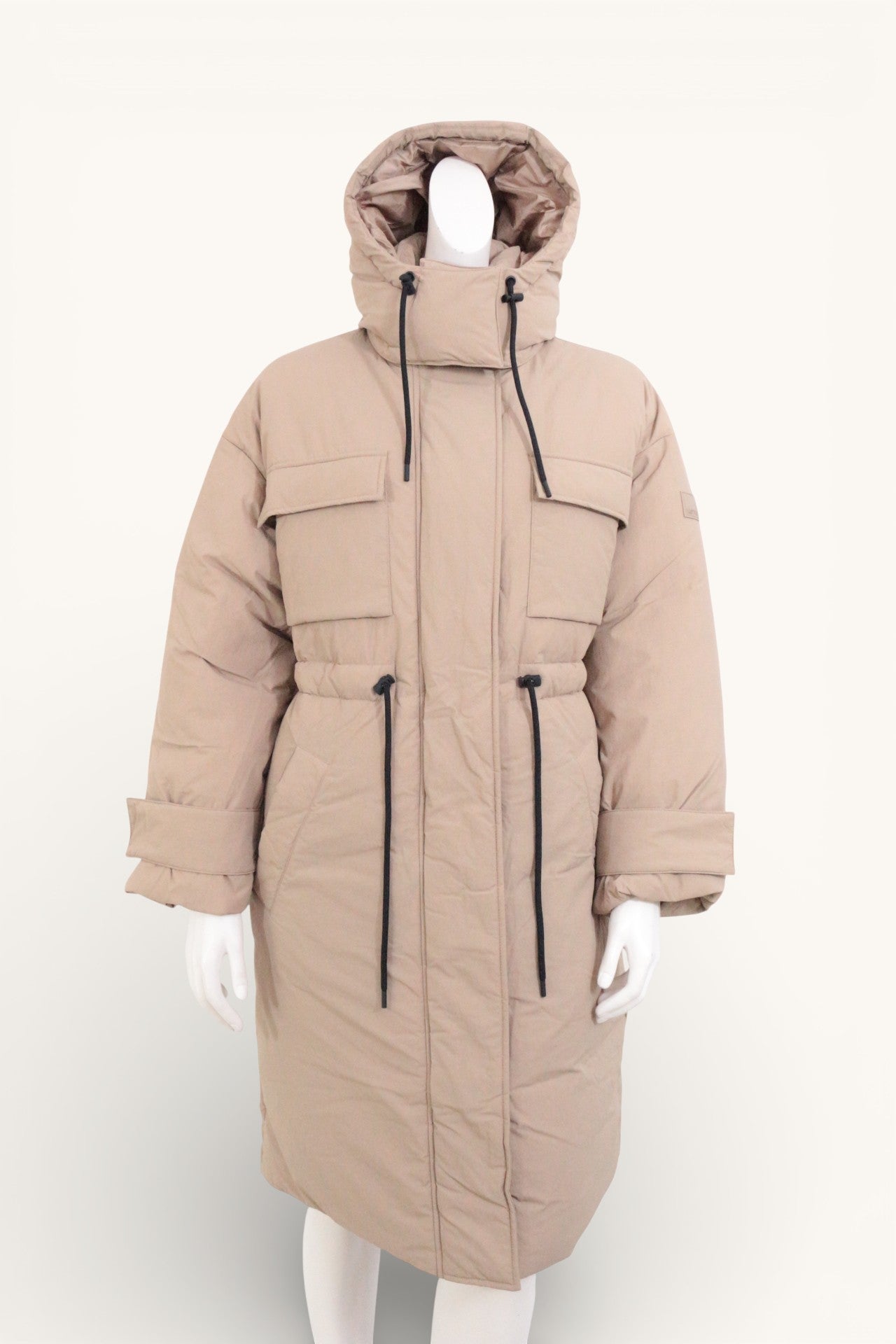 Marc O'Polo – Langer Daunenmantel – Polyamid, Polyester – Beige 4