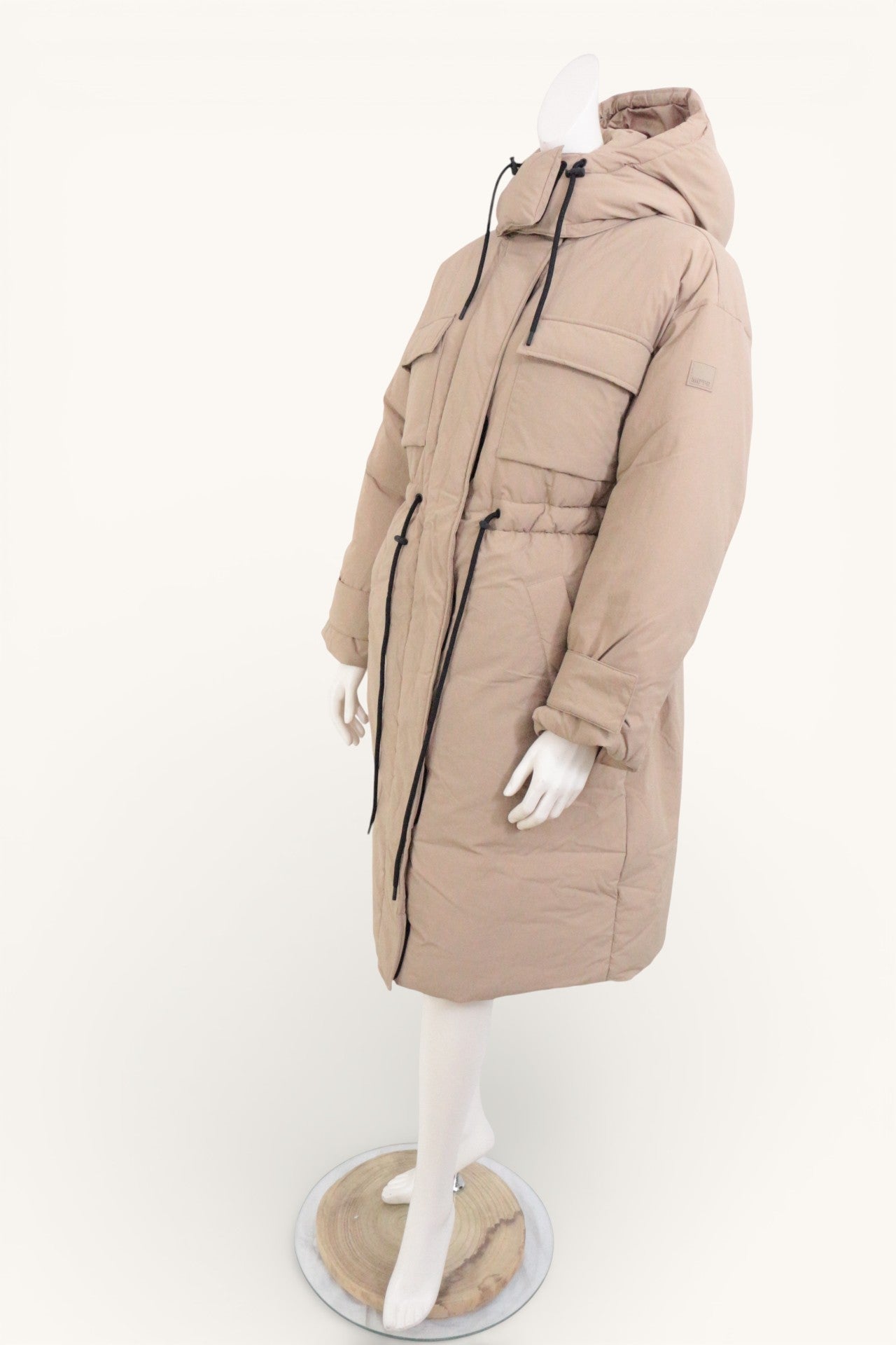 Marc O'Polo – Langer Daunenmantel – Polyamid, Polyester – Beige 7