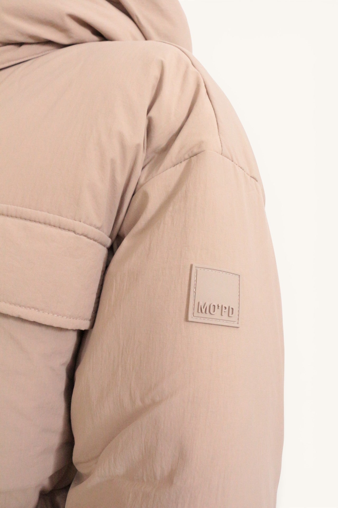 Marc O'Polo – Langer Daunenmantel – Polyamid, Polyester – Beige 8