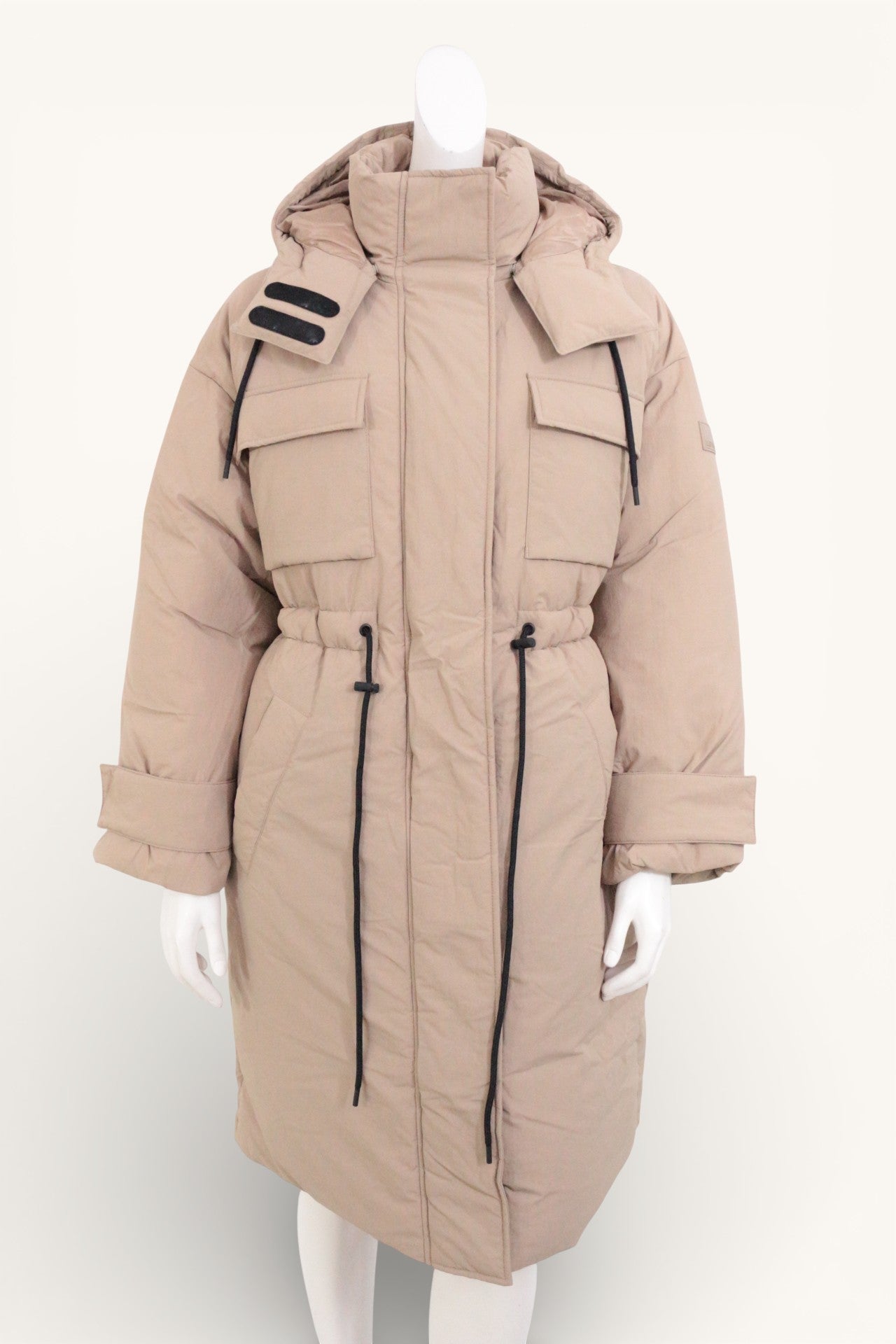 Marc O'Polo – Langer Daunenmantel – Polyamid, Polyester – Beige 9