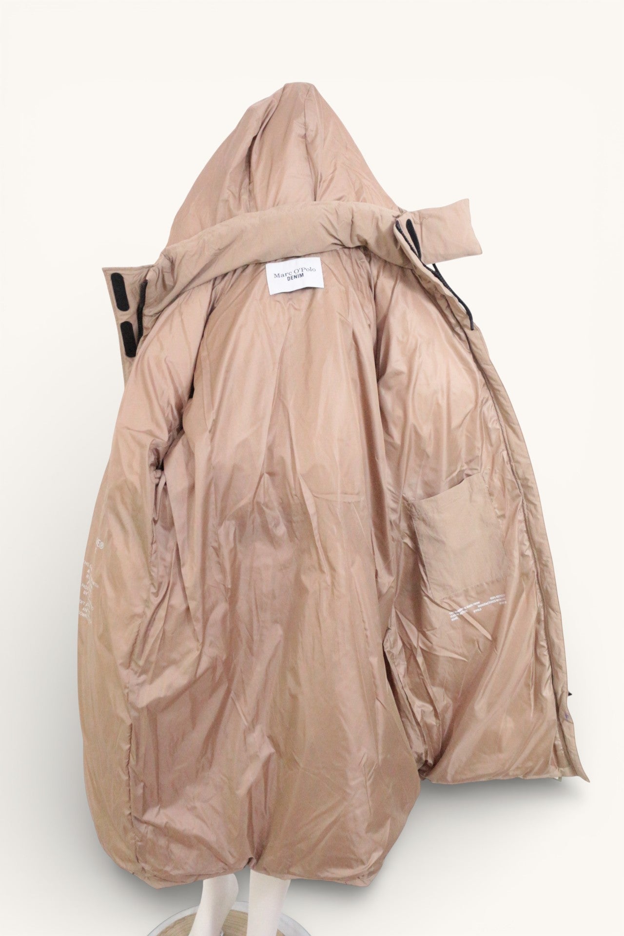 Marc O'Polo – Langer Daunenmantel – Polyamid, Polyester – Beige 14