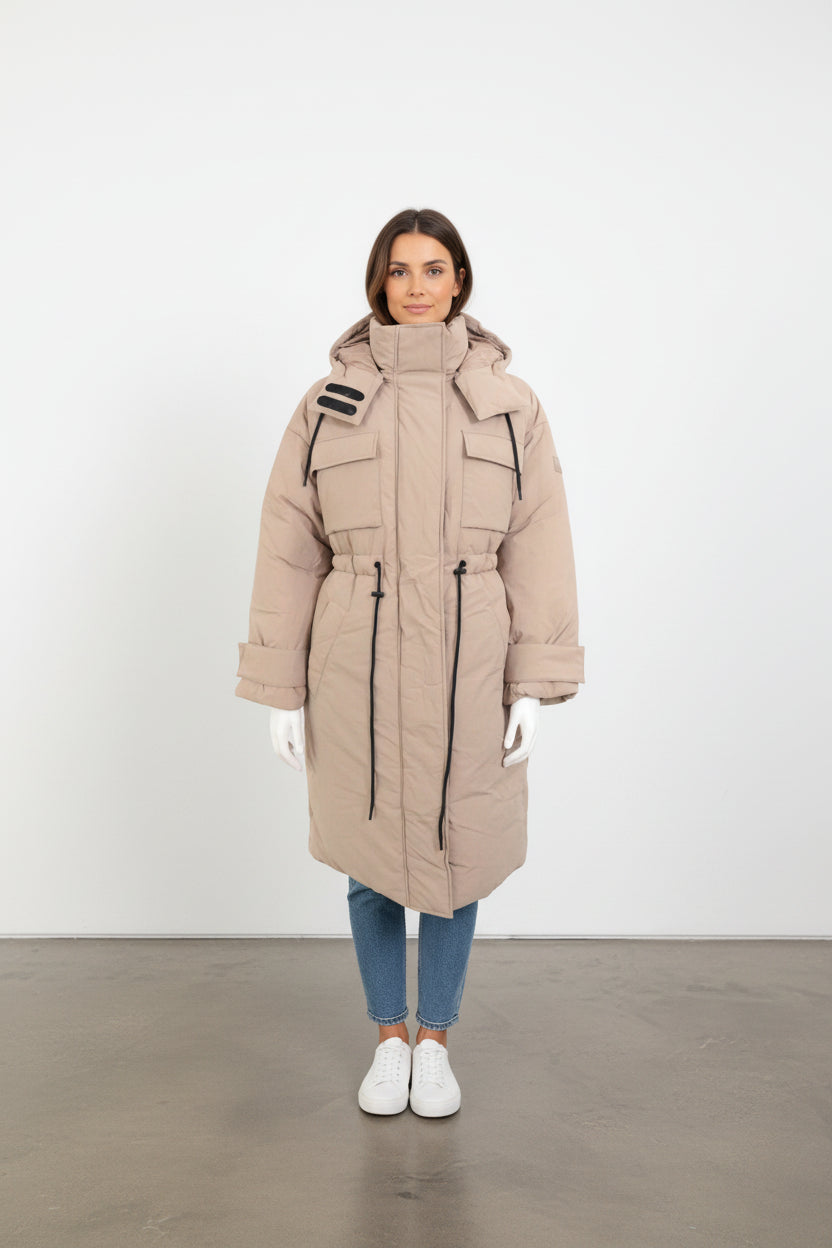 Marc O Polo Doudoune longue Polyamide, Polyester Beige S  Neuf