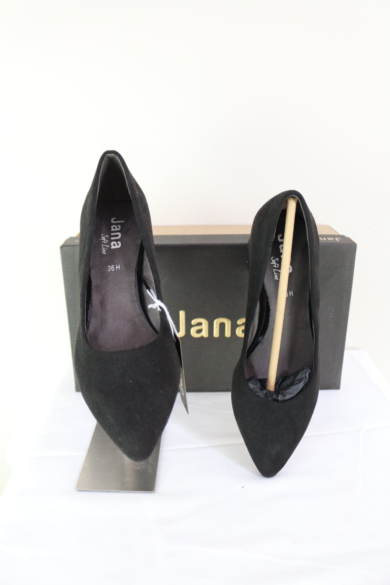 Jana – Escarpins Femme – Noir – Talon Bloc – Comfort Fit – Neufs avec Boîte 3