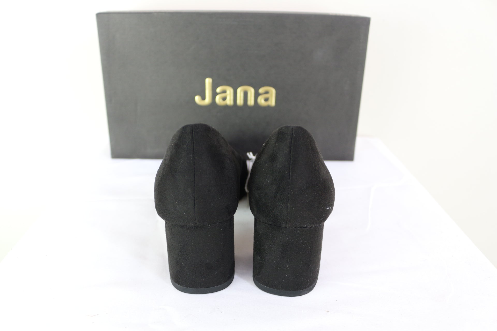 Jana – Escarpins Femme – Noir – Talon Bloc – Comfort Fit – Neufs avec Boîte 6