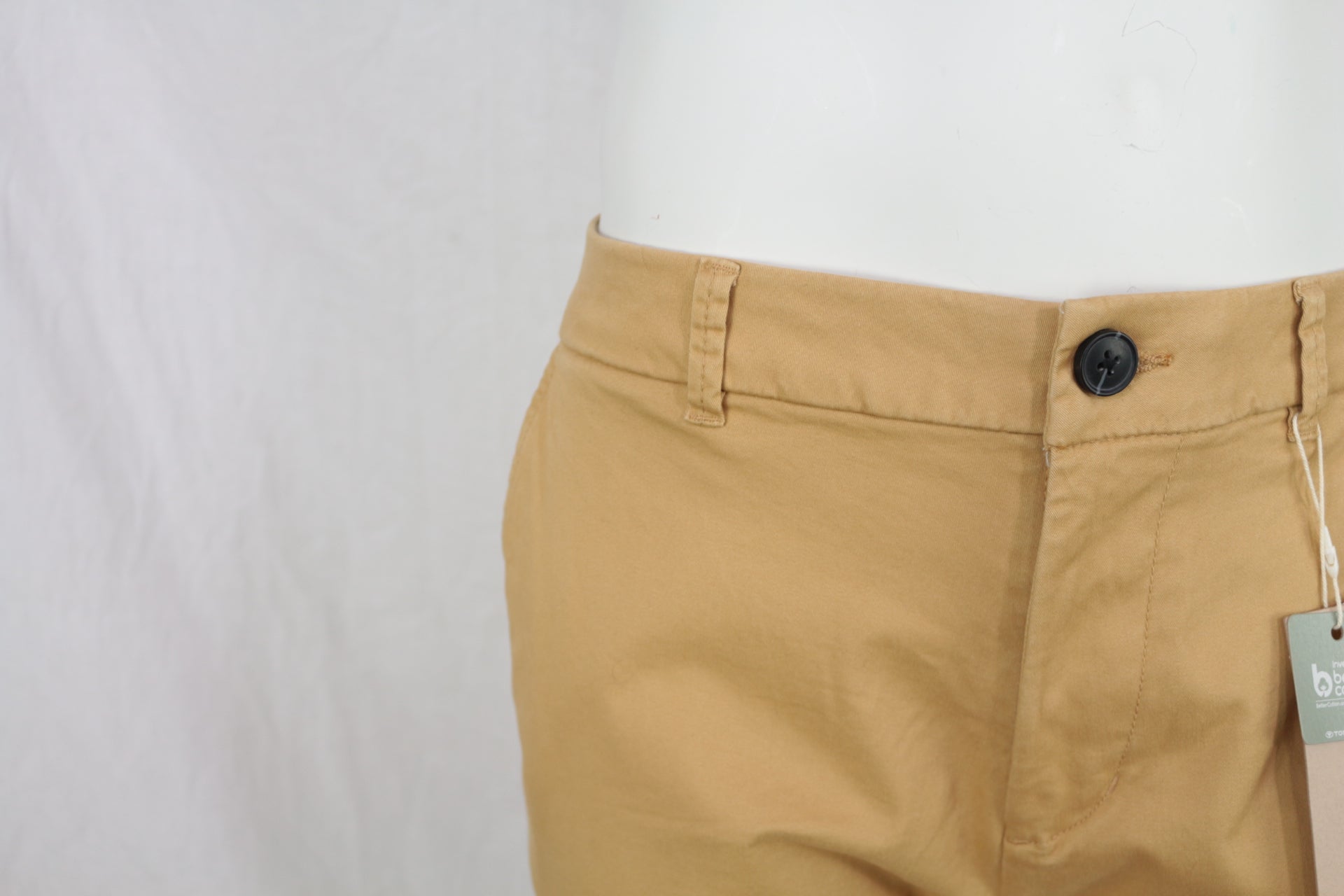 Tom Tailor Denim Short Chino Slim Homme Beige Sable 98% Coton Neuf avec Étiquette 3