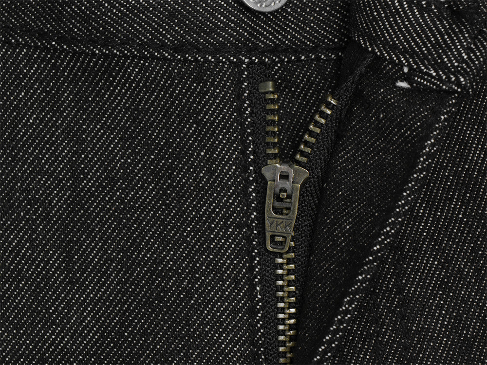 Pantalon droit ample en denim brut vintage pour homme, boutonnage croisé 15