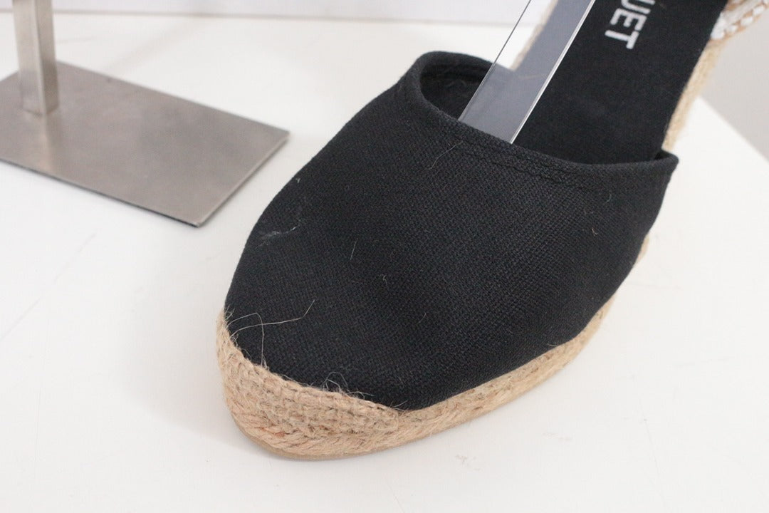 Espadrilles compensées Harcouet lacet noir 39 3