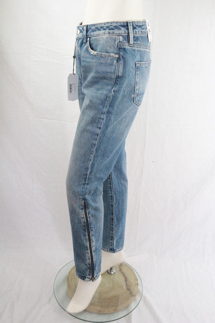Jean Denham Heidi high rise straight fit bleu clair taille 30 Neuf avec étiquette vintage 90s 14
