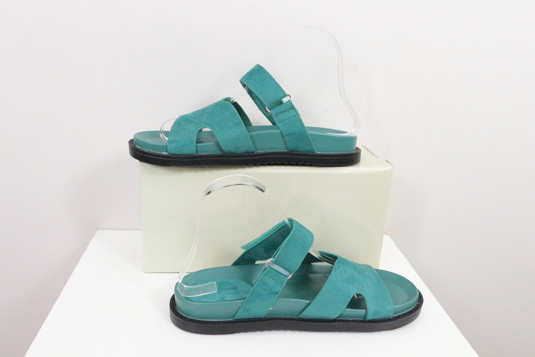 Sandales Findlay Vert turquoise Effet Daim Neuves 37 4