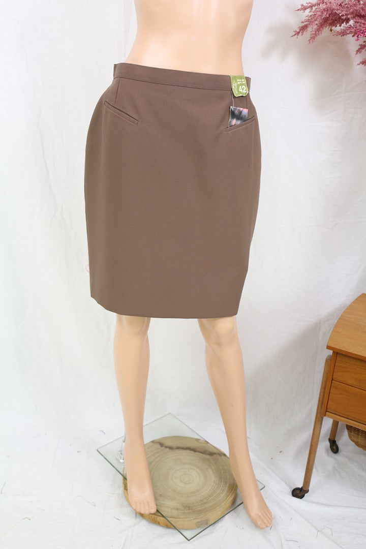 Jupe droite vintage In Extenso marron taille 42 neuve avec étiquette 5
