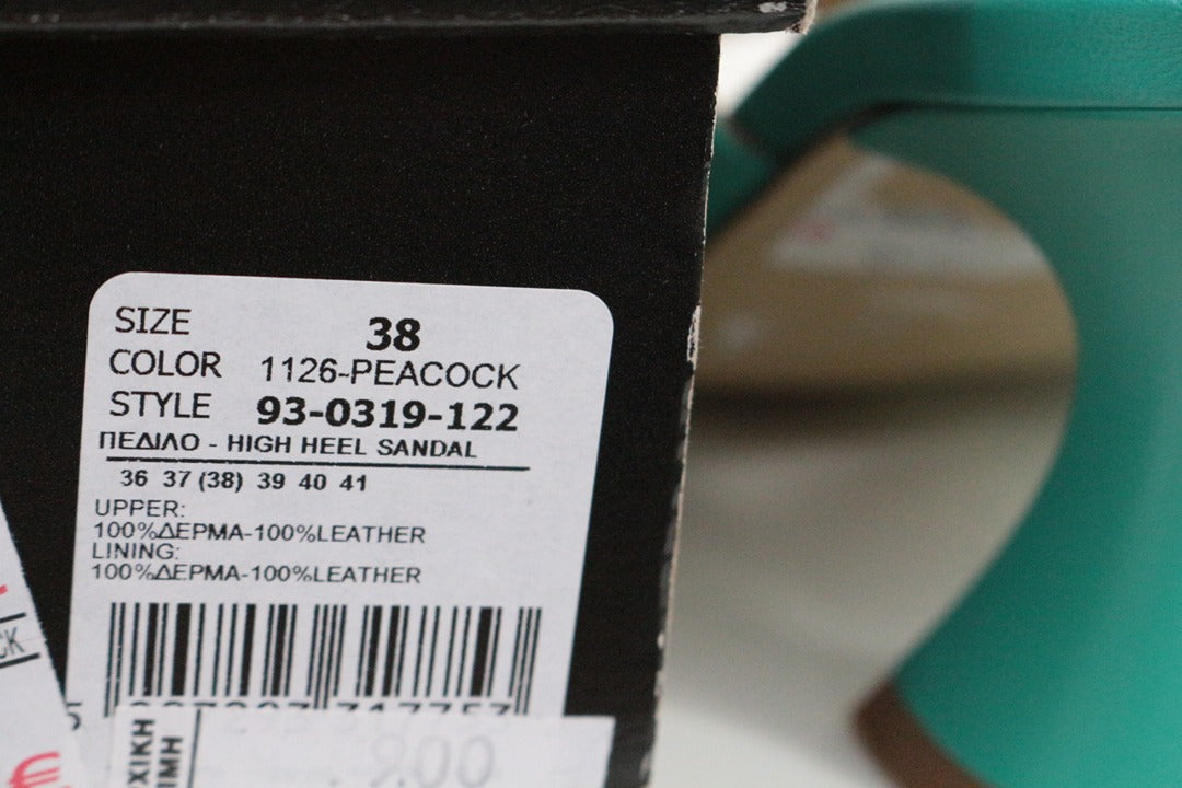 Mules à talon Toi & moi en cuir daim turquoise taille 36 10