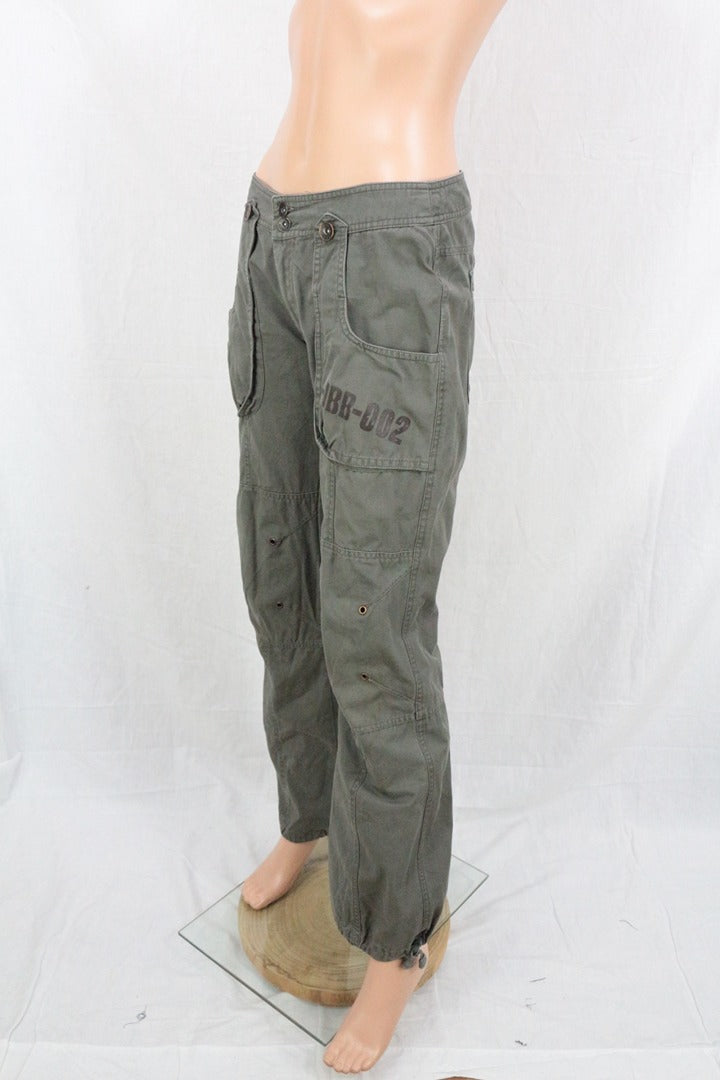Pantalon cargo Lea L Moda coton kaki 40 style militaire 6