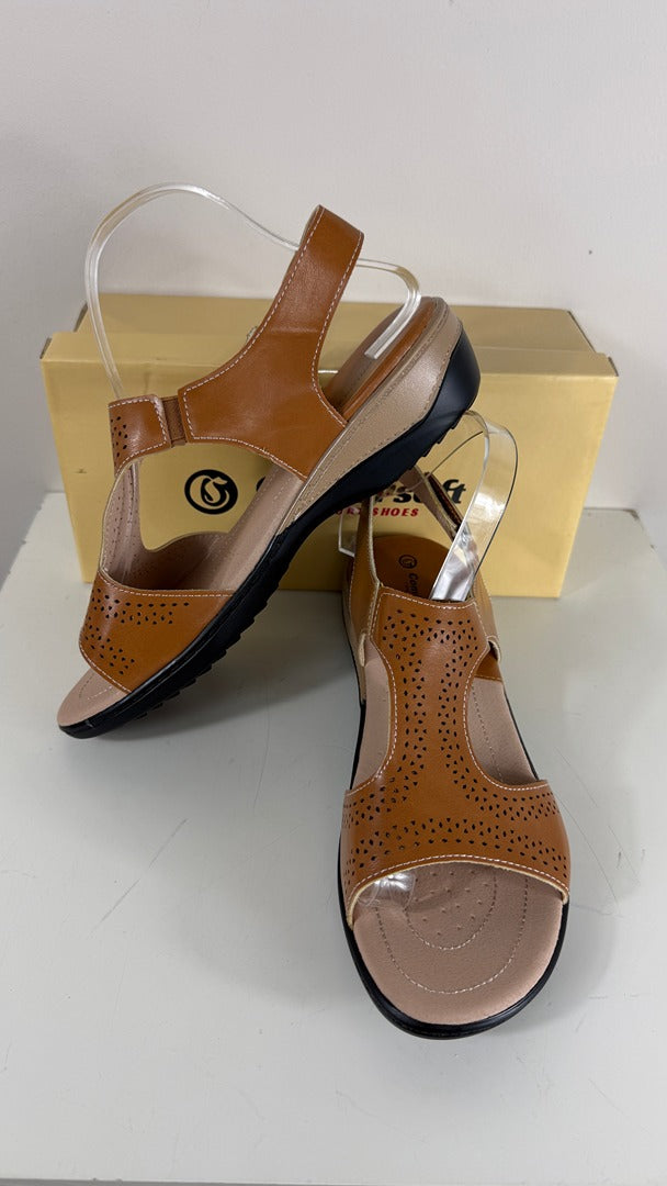 Sandales confort Comforsoft en simili cuir marron camel taille 40 5
