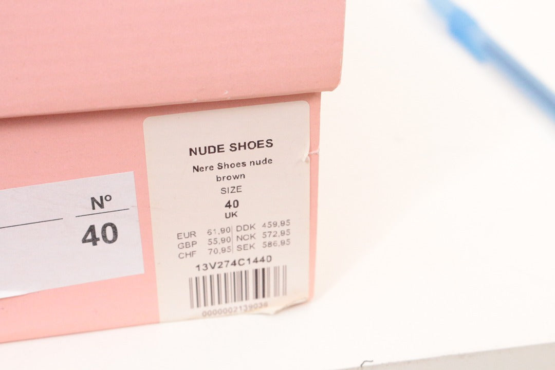 Mules à talons en cuir marron Nude Shoes T40 10