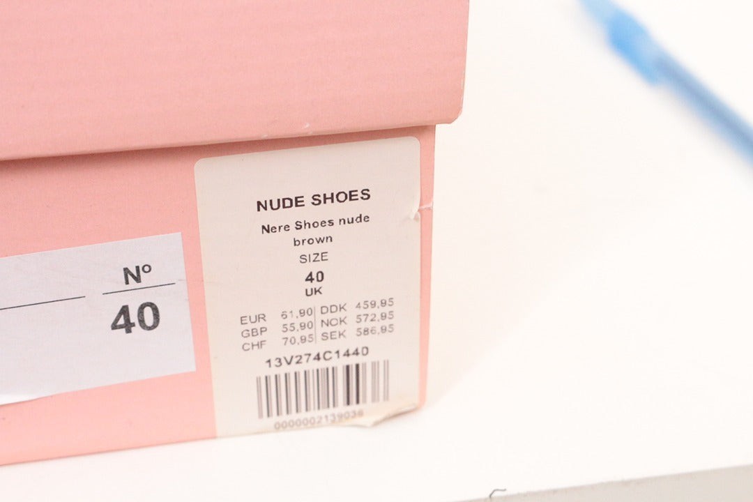 Mules à talons en cuir marron Nude Shoes T40 | Frippin'Dealz – photo 12