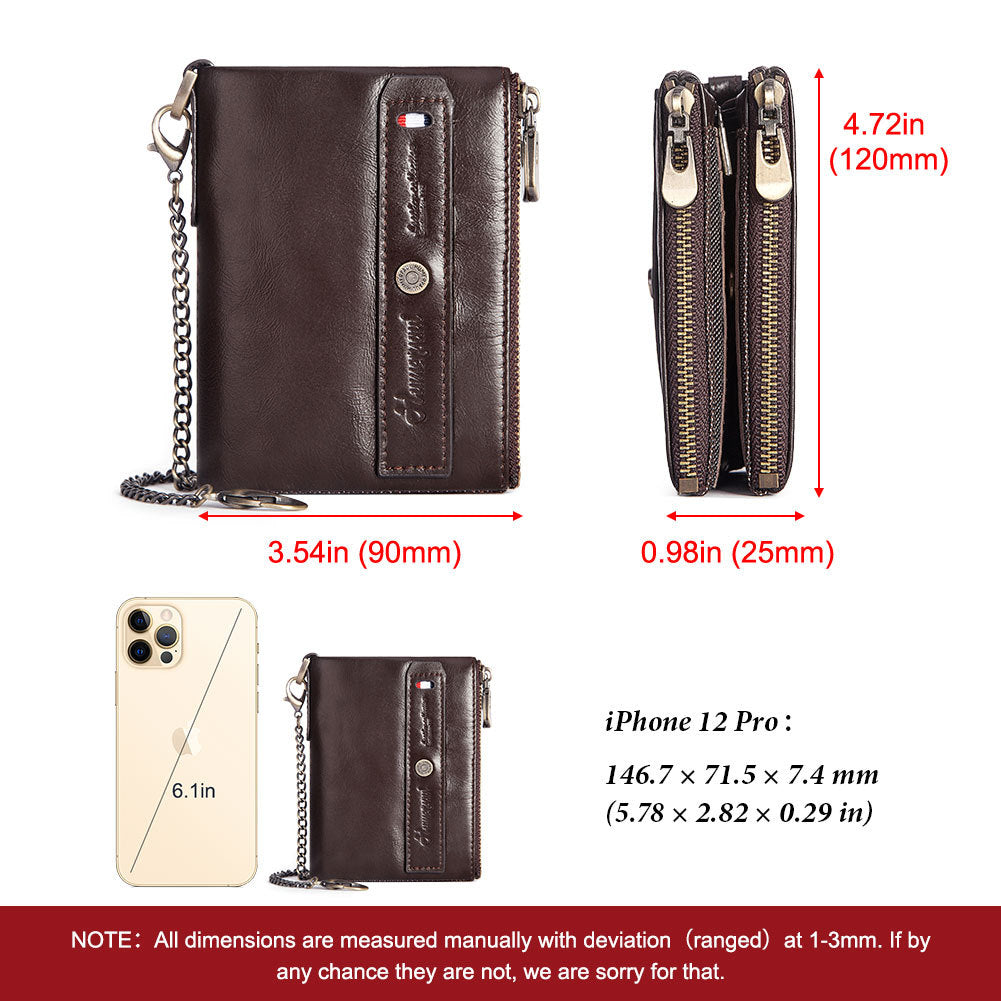 Portefeuille homme cuir de vachette RFID – photo 2 – Frippin'Dealz