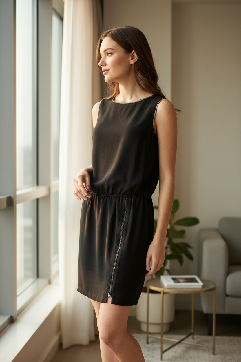 Robe courte noire Replay sans manches chic 36 S 2