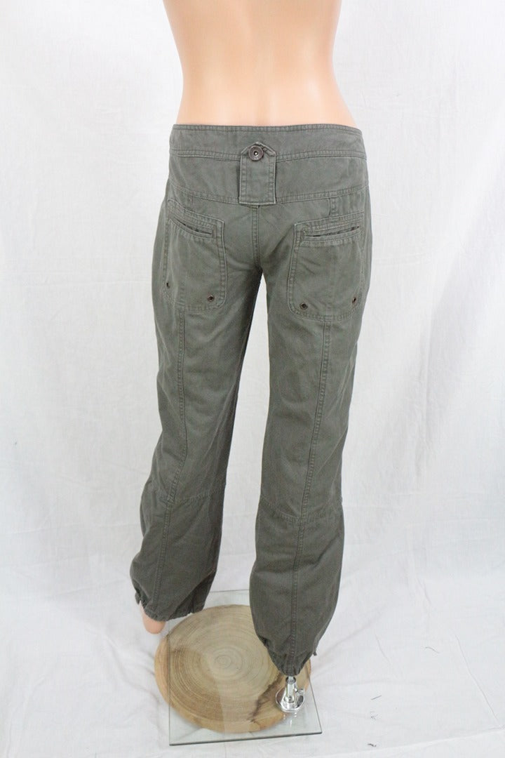 Pantalon cargo Lea L Moda coton kaki 40 style militaire 4