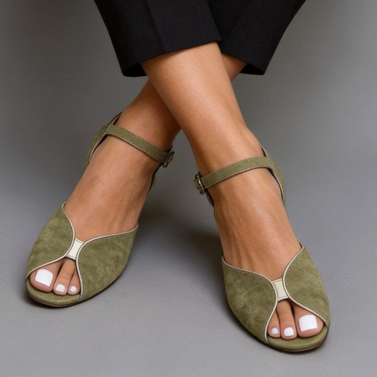 Sandales plates bout ouvert à boucle – photo 5 – Frippin'Dealz