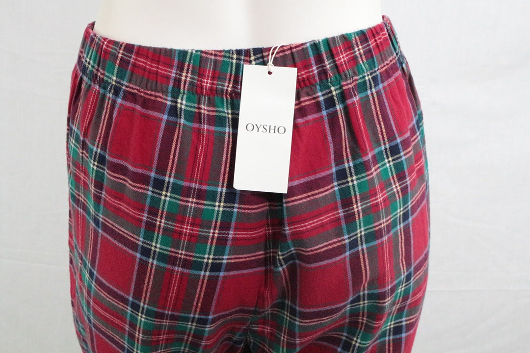 Pantalon pyjama Oysho tartan rouge écossais S neuf avec étiquette 6