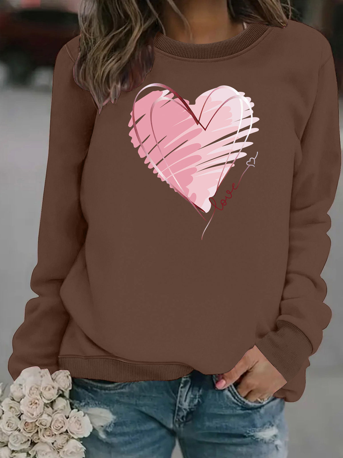 Sweat-shirt épais col rond manches lanternes – photo 7 – Frippin'Dealz