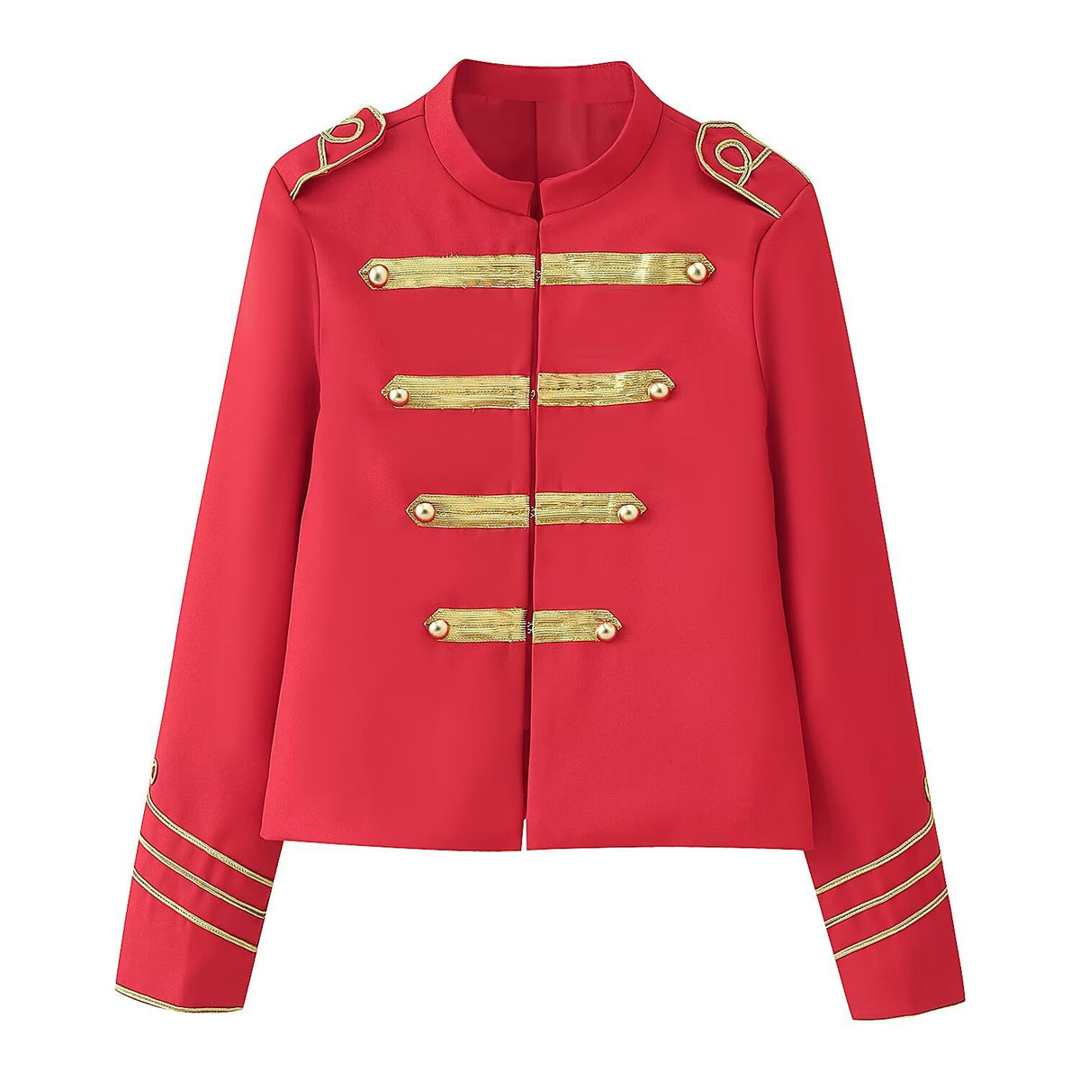 Veste rétro col montant double boutonnage doré femme – photo 12 – Frippin'Dealz