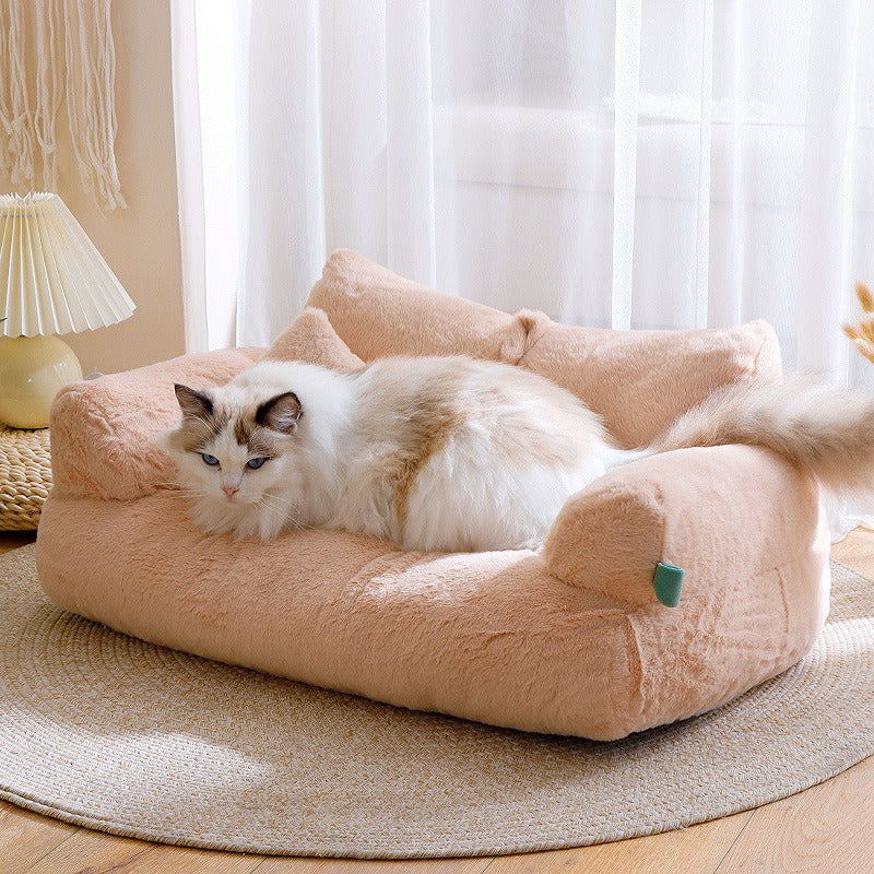 Canapé pour chat et petit chien en peluche – photo 4 – Frippin'Dealz