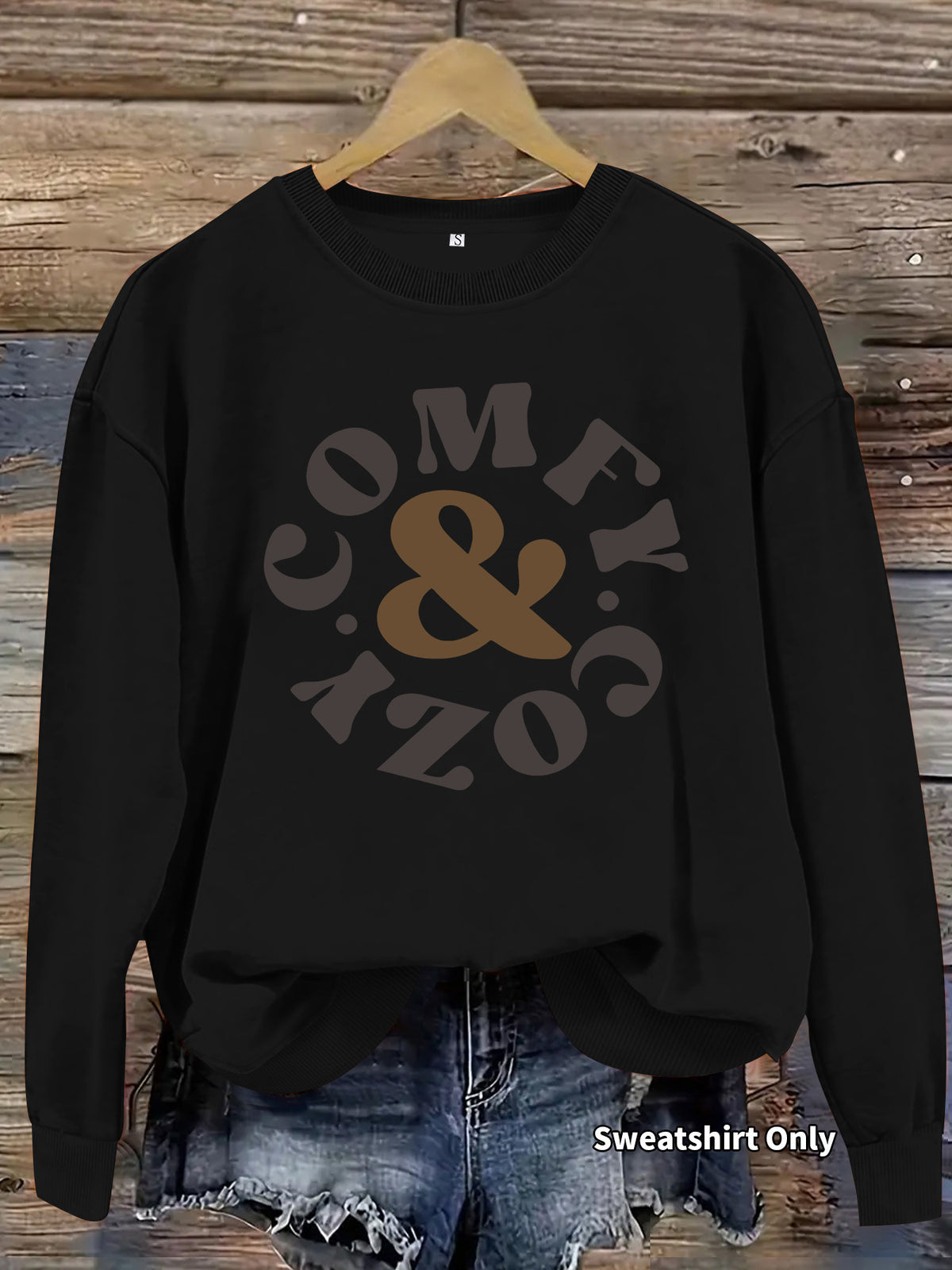 Sweat-shirt épais et ample à col rond, imprimé, manches lanternes, style chic décontracté, pour femme, 7 coloris 10
