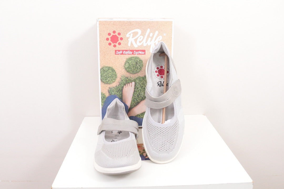 Relife Mary Jane Sport Gris Maille T42 Neuves 5