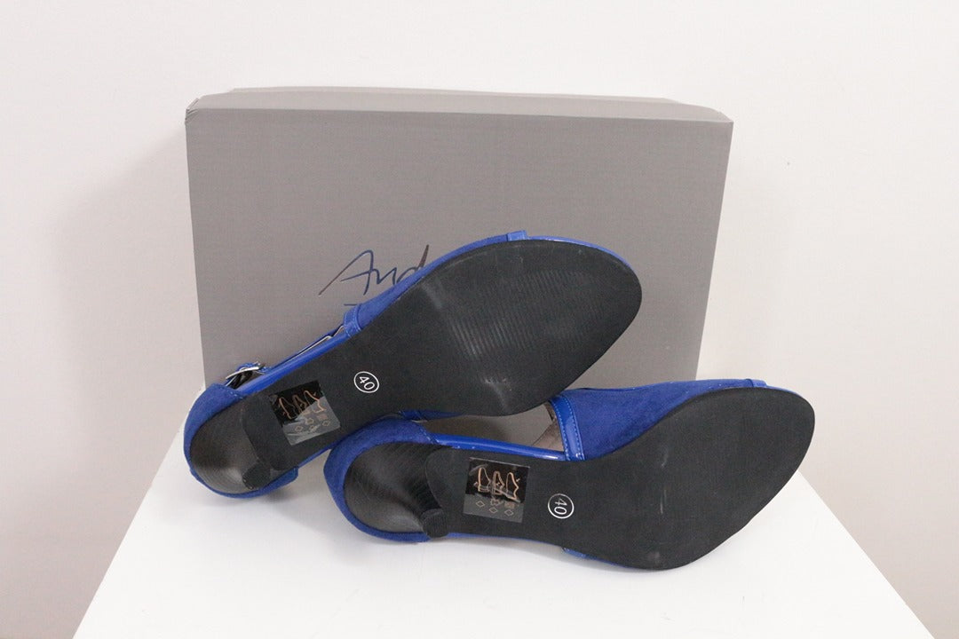 Andrea Conti sandales talons hauts bleu taille 40 9