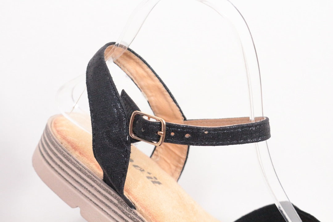 Sandales plates Lov'it noir bride cheville taille 41 9