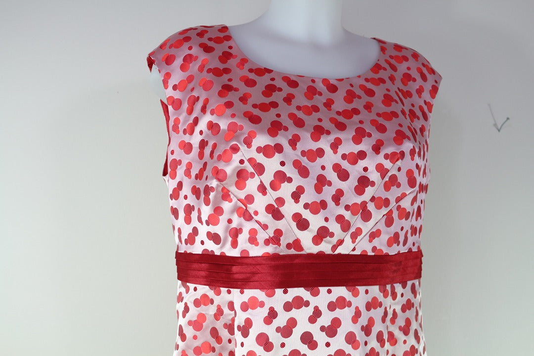 Robe midi Vava Exclusive London rose rouge pois taille Fr 42 4