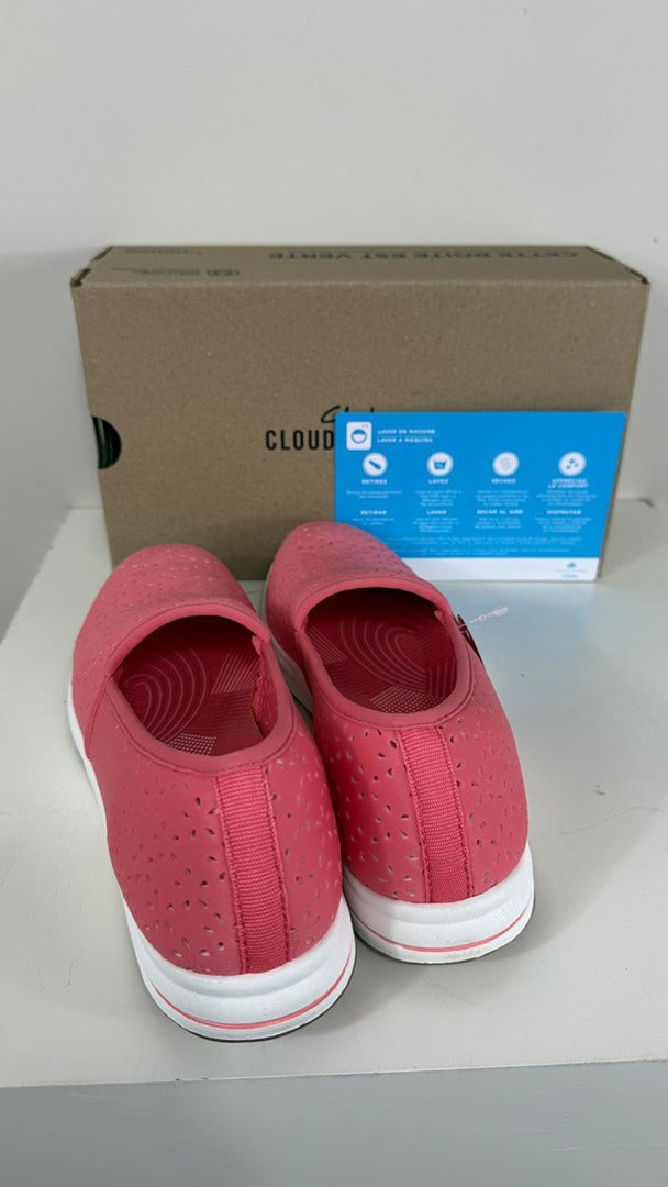 Baskets slip on Clarks Cloudsteppers rose 38.5 neuve 2