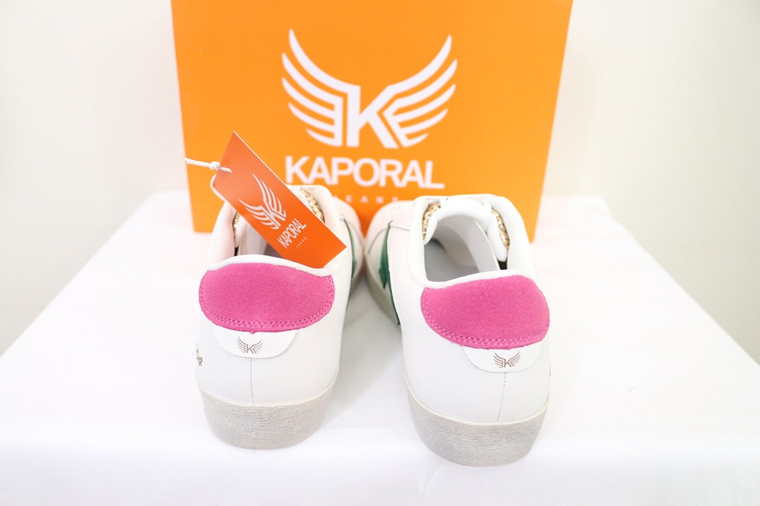 Baskets Kaporal blanches vert rose 40 neuves Y2k 8