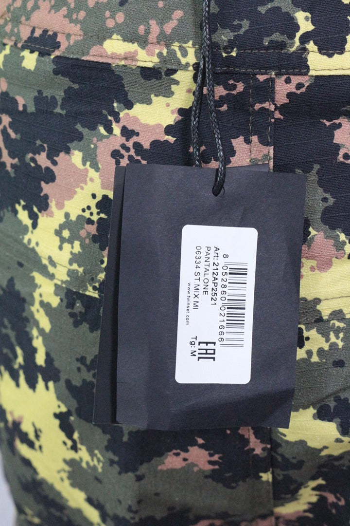 Pantalon cargo Twinset Actitude camouflage léopard M - Neuf avec étiquette 12