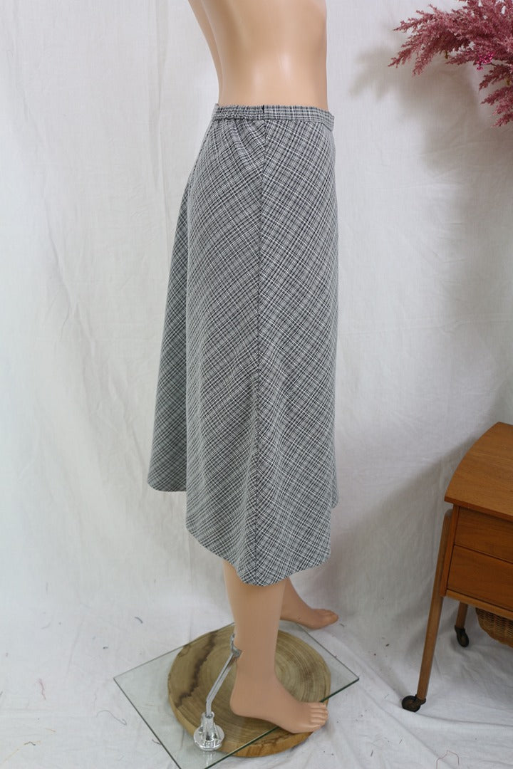 Jupe midi Weyburn gris chiné carreaux taille 44 3