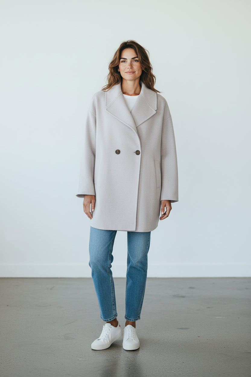 Ted Baker Manteau Laine, Viscose, Polyester Beige M  Neuf