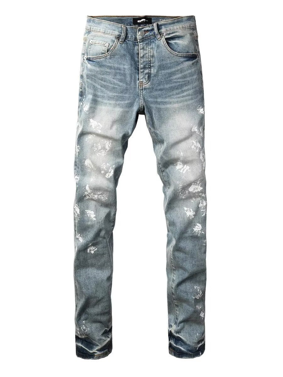 Jean slim stretch décontracté pour homme, style urbain 8