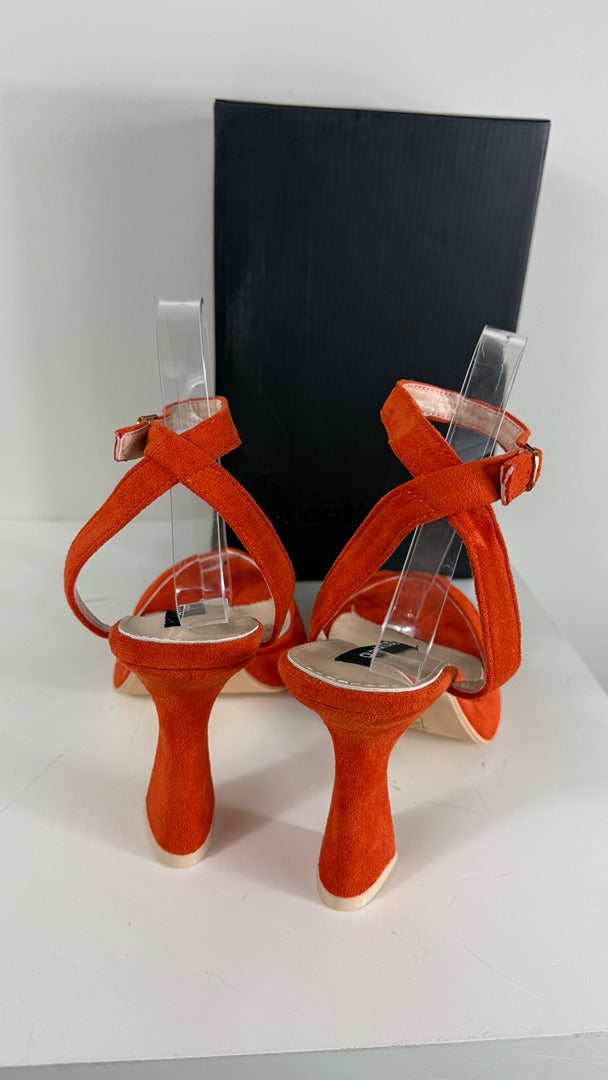 Sandales à talons Quanticlo en suédine orange taille 38 6