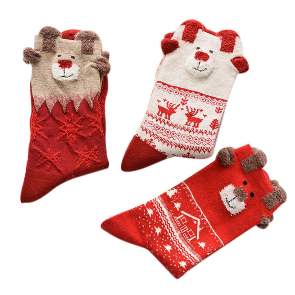 Chaussettes de Noël rennes – photo 2 – Frippin'Dealz