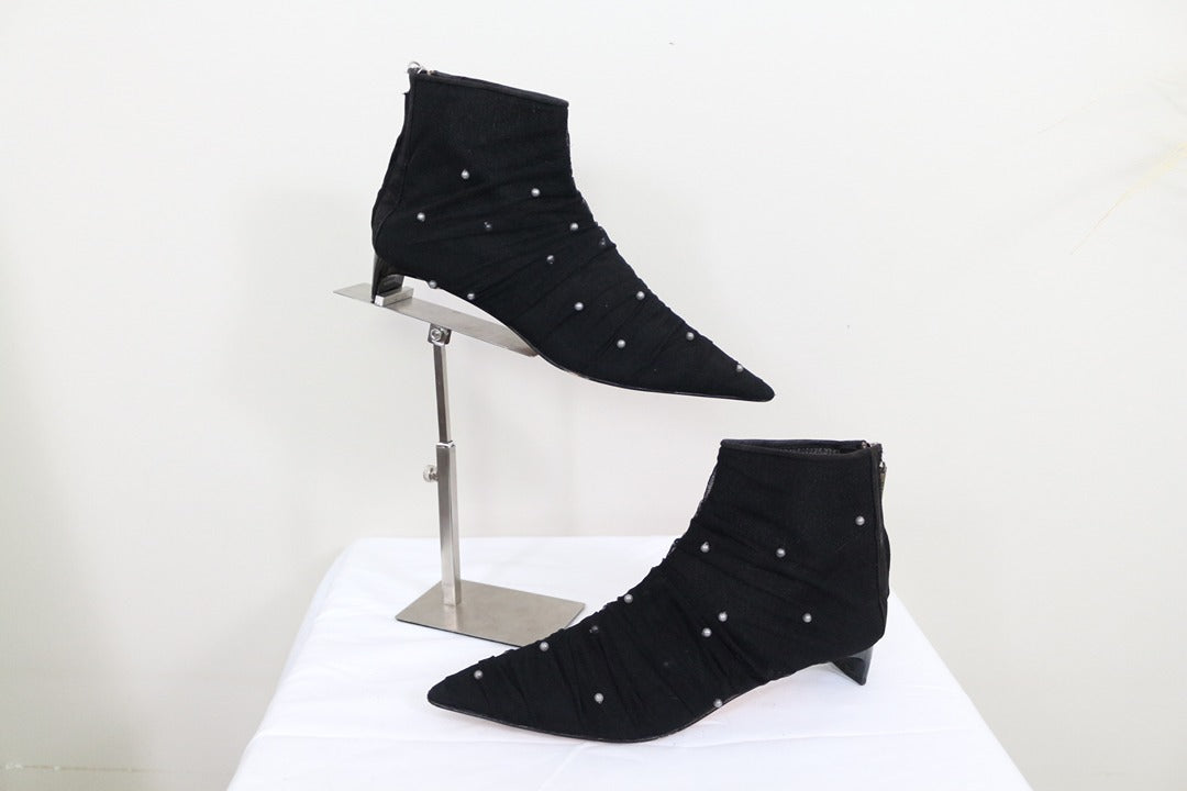 Bottines Zara Woman Noir Tulle 37 Très Bon État 3