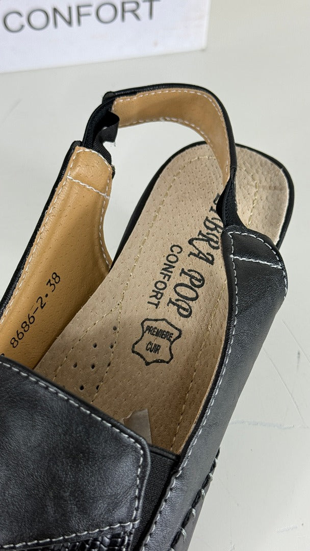 Sandales à talons Libra Pop Confort semelle cuir noir 38 4