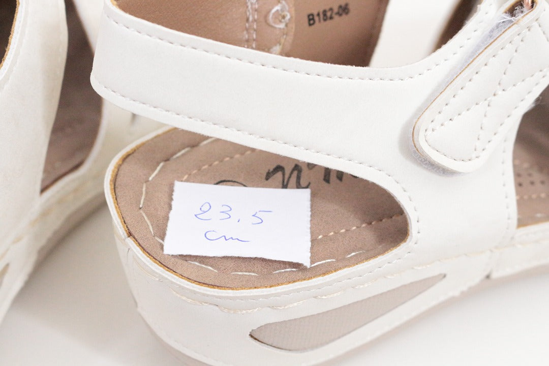 Sandales confort Nm simili cuir blanc 37 8