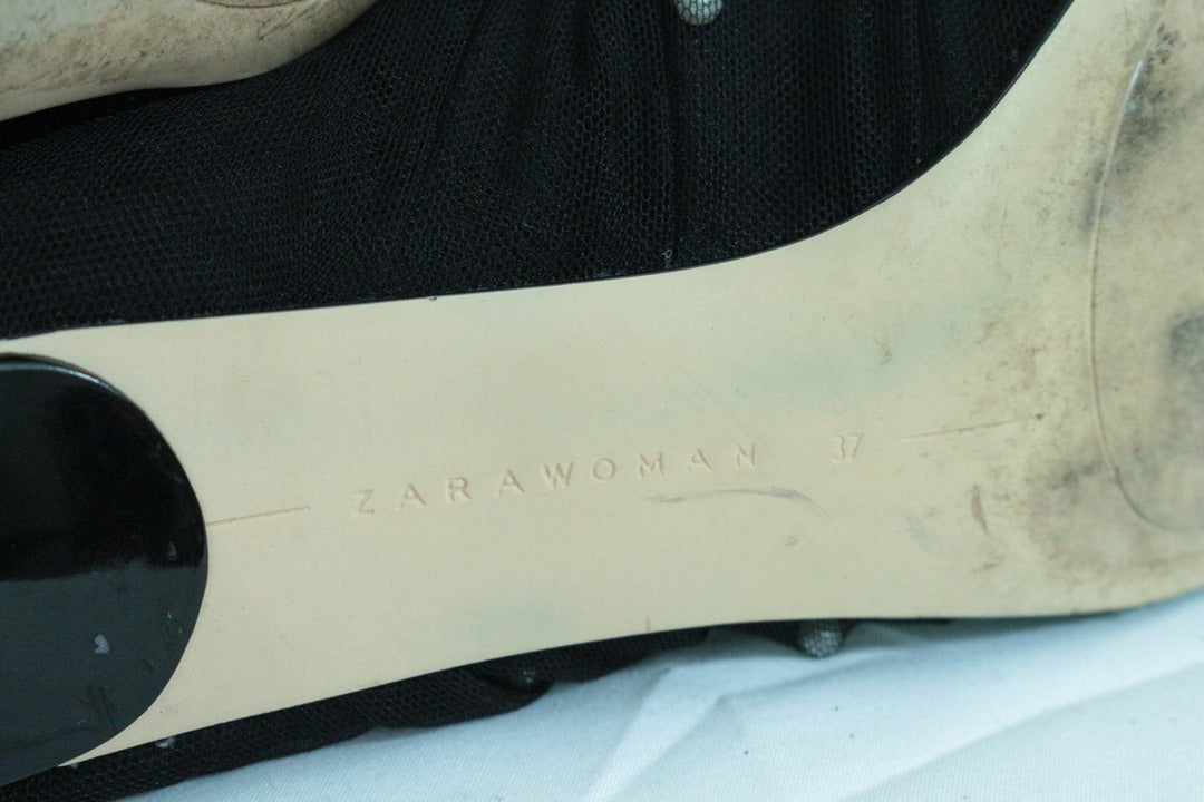 Bottines Zara Woman Noir Tulle 37 Très Bon État 10