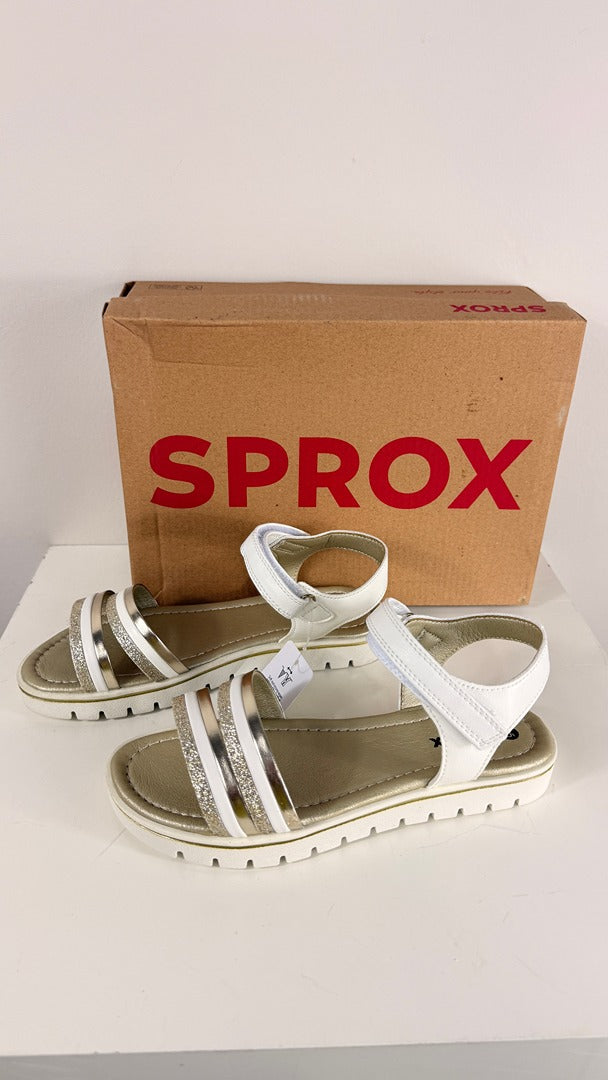Sprox sandales filles blanches et dorées taille 35 neuves 4