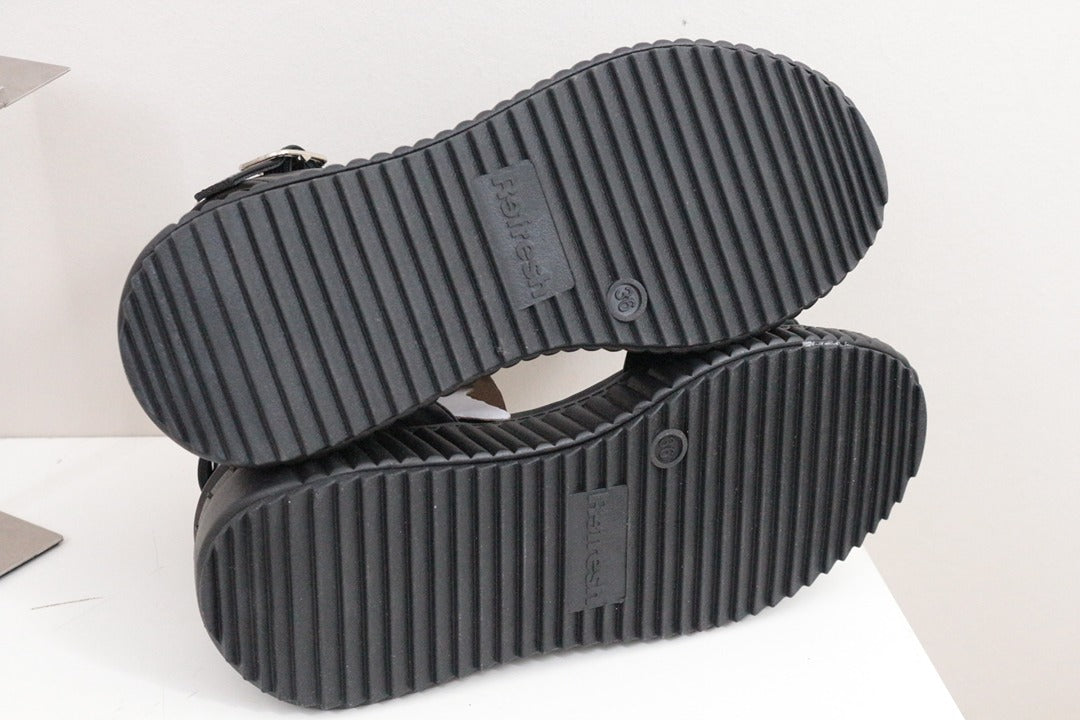 Sandales compensées Refresh simili cuir noir taille 36 6